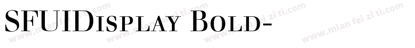 SFUIDisplay Bold字体下载字体转换